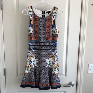 Boho patterned day/cocktail dress